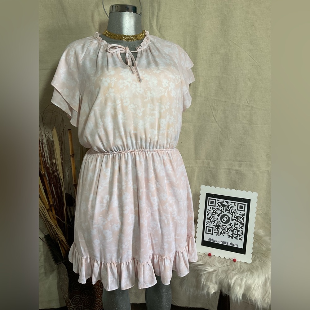 LC LAUREN CONRAD, Women MIDI Dress, Floral Print. Sz: XL